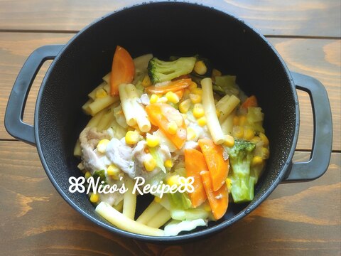 豚こまとブロッコリーのチーズグラタン風